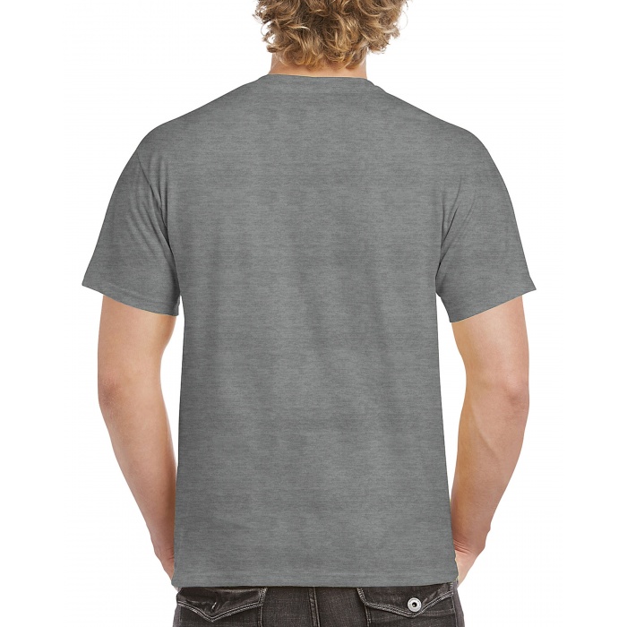 Gildan Maglietta Uomo Ultra Cotton - Tessuto 100% Cotone Pesante 170g - Colletto Rinforzato - Taglie Forti Fino A XX-Large - Colore Heather Cardinal/Sportsgrey